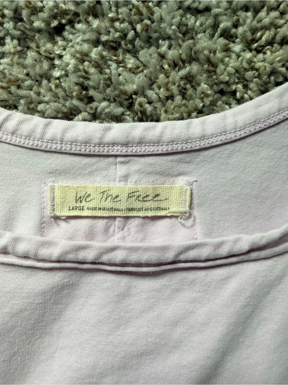 We The Free from Anthropologie purple Scoop-Neck Long Sleeve Top Runs Small